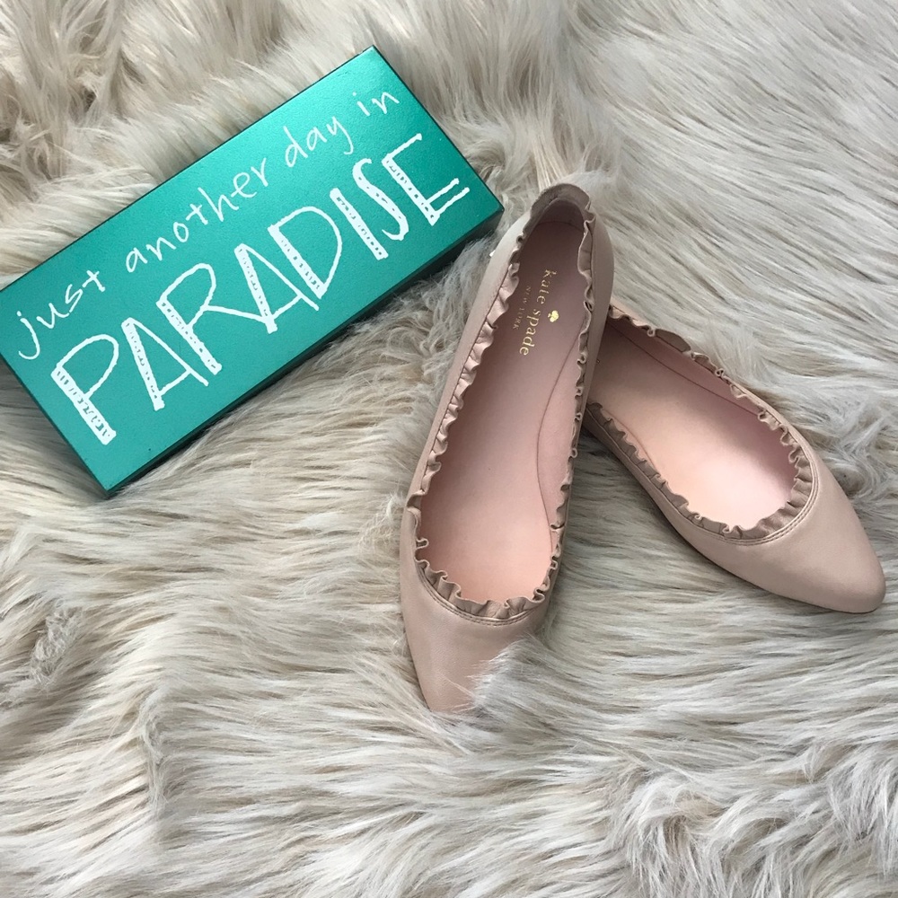 kate spade NEW Nicole Pink Leather Ballet Flat 8